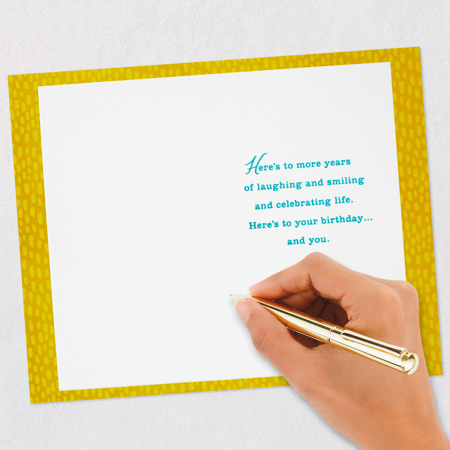 Fancy Cake on Blue Birthday Card signing card image number 6