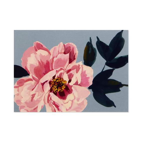 Pink Peony on Gray Blank Note Cards, Box of 10, , large image number 4