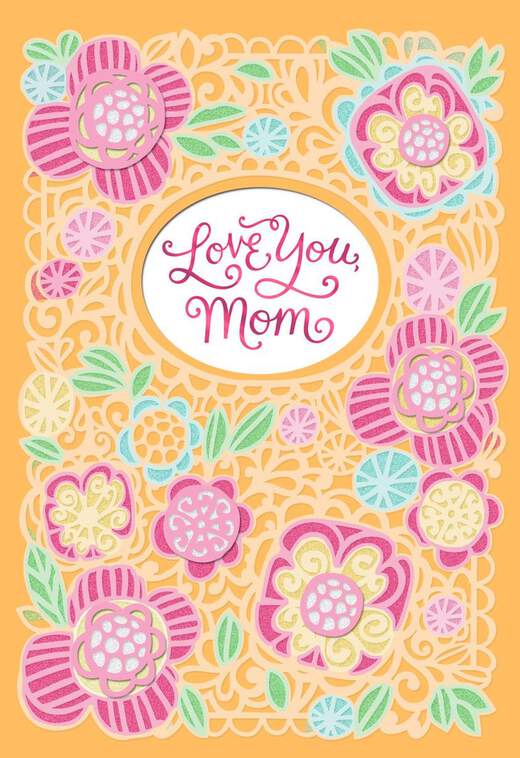 Love You, Mom Floral Mother’s Day Card, , large image number 1