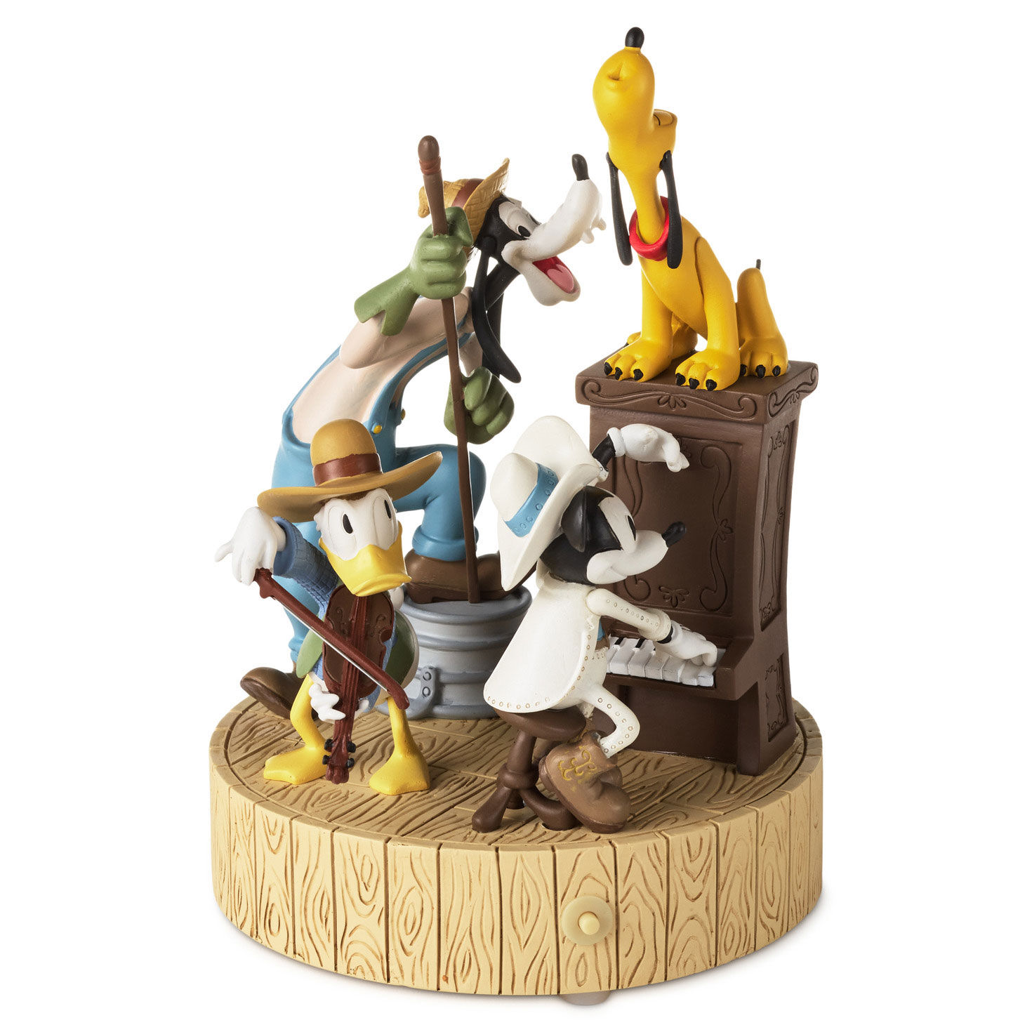 Disney Mickey Mouse and Friends Country Jamboree Musical Figurine, 7.5"