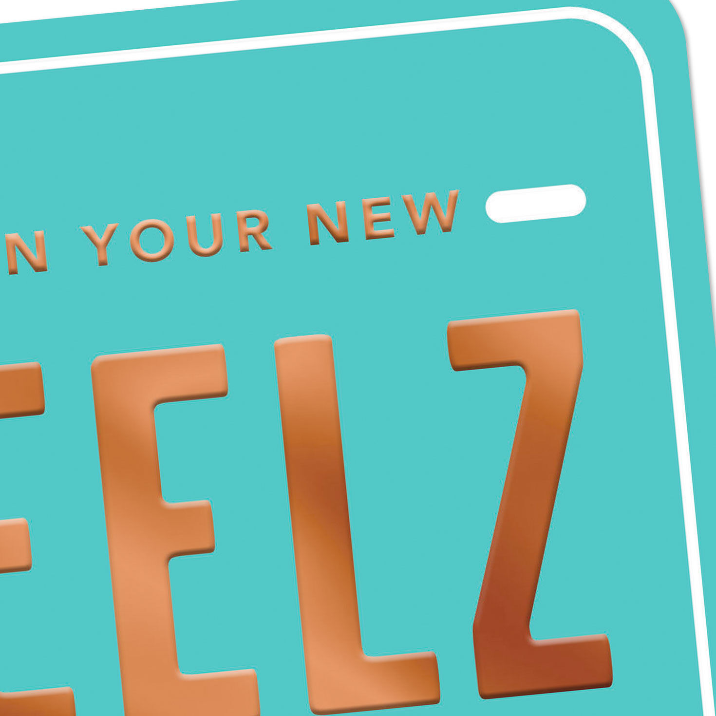 New Wheelz License Plate New Car Congratulations Card Card Front Detail image number 4