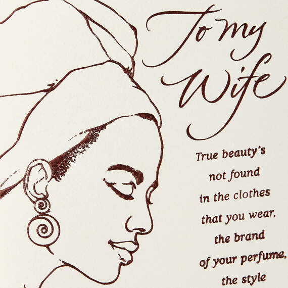 Pure and True Beauty Birthday Card for Wife, , large image number 4