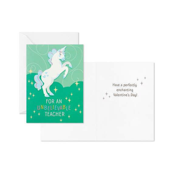 Colorful Unicorn Classroom Valentines Set with Light-Up, Musical Mailbox, , large image number 3