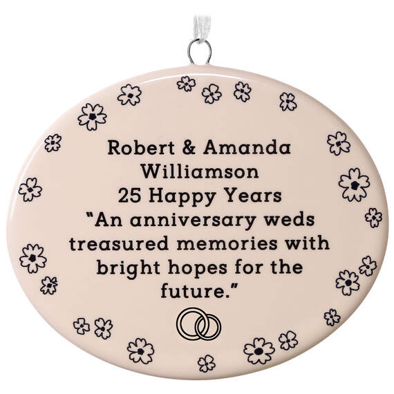 1-Sided Oval Ceramic Personalized Ornament—Text Only, , large image number 1