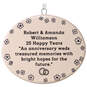 1-Sided Oval Ceramic Personalized Ornament—Text Only, , large image number 1