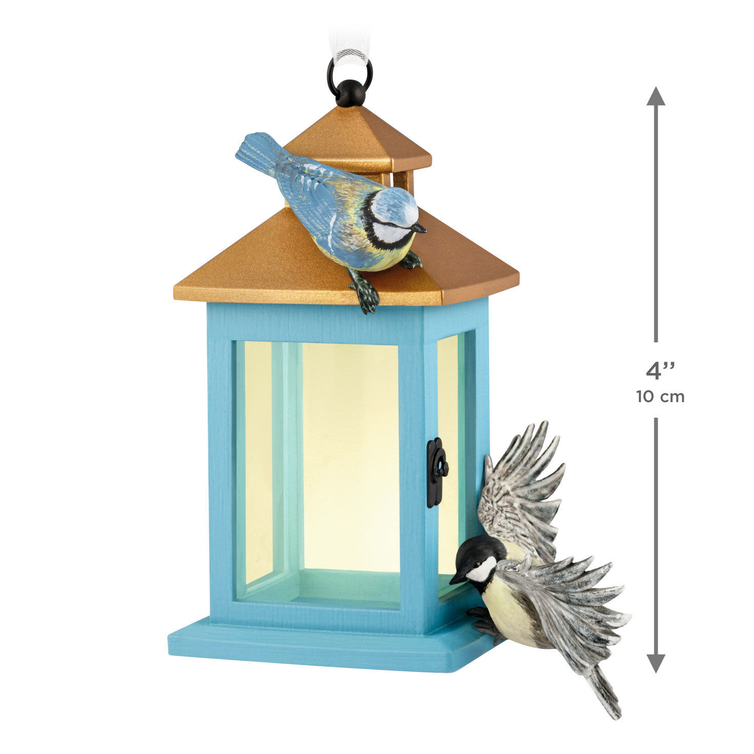 Birds on Lantern Keepsake Ornament measurement image number 3
