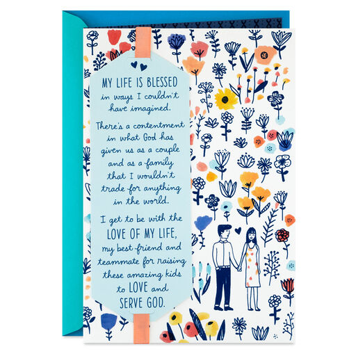 My Life Is Blessed Religious Father's Day Card for Husband, 