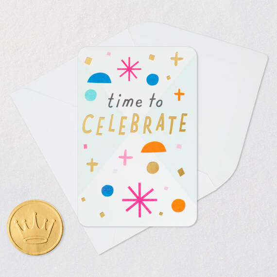 3.25" Mini Time to Celebrate Blank Card, , large image number 5