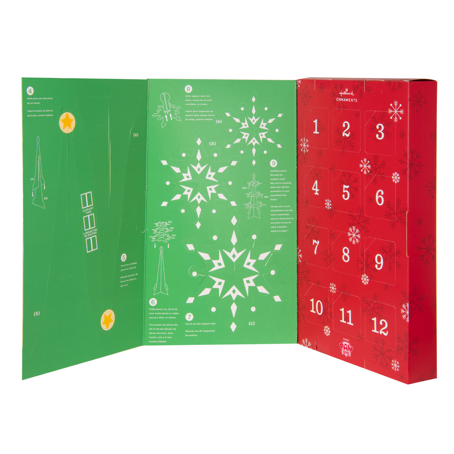 Paw Patrol&trade; Hallmark Countdown Calendar Paper Tree Set With 12 Mini Ornaments, , large image number 7