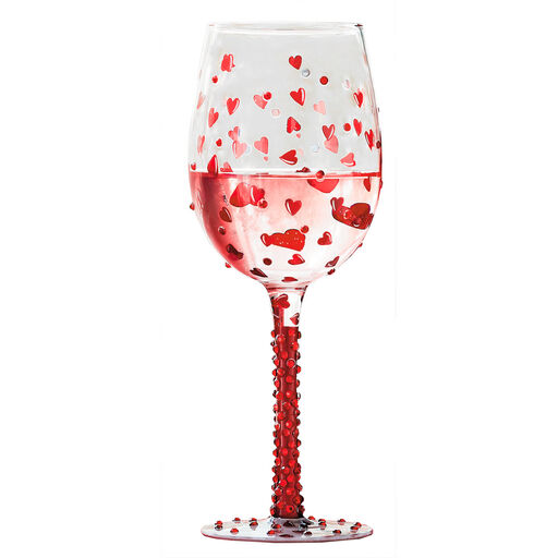 Easy hand painted wine glasses with love.