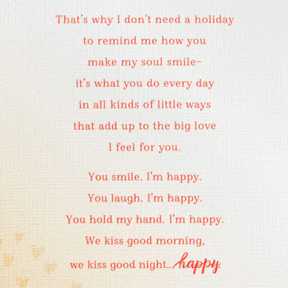 You Make My Soul Smile Romantic Valentine's Day Card for Him, , large image number 2