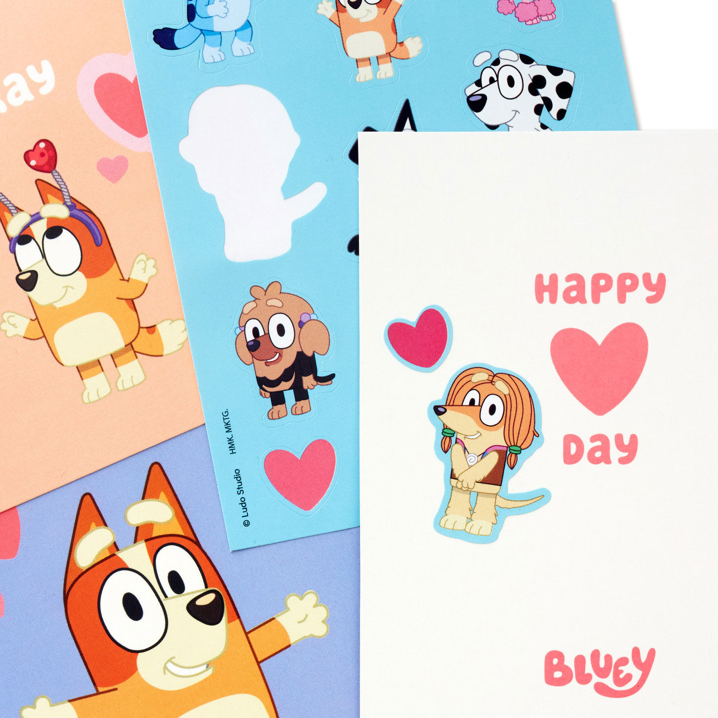 Bluey and Bingo Kids Assorted Valentines With Stickers, Pack of 24, , large image number 5
