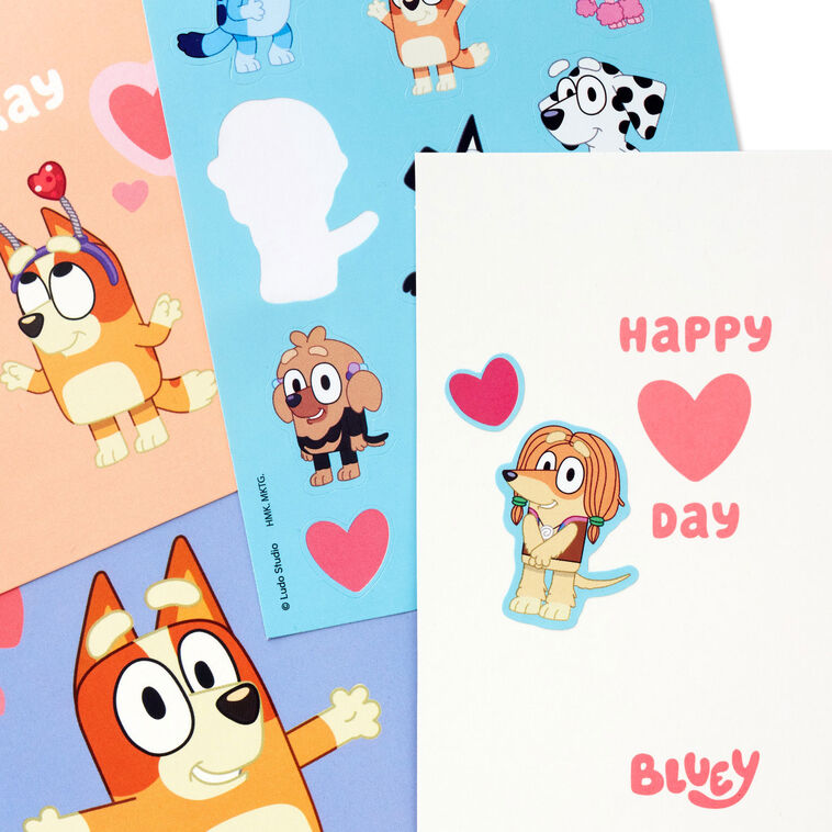 bluey-and-bingo-kids-assorted-valentines-with-stickers-pack-of-24-boxed-cards-hallmark for Free Printable Bluey Valentines Cards Bluey and Bingo Kids Assorted Valentines With Stickers, Pack of 24 - Boxed Cards | Hallmark for Free Printable Bluey Valentines Cards