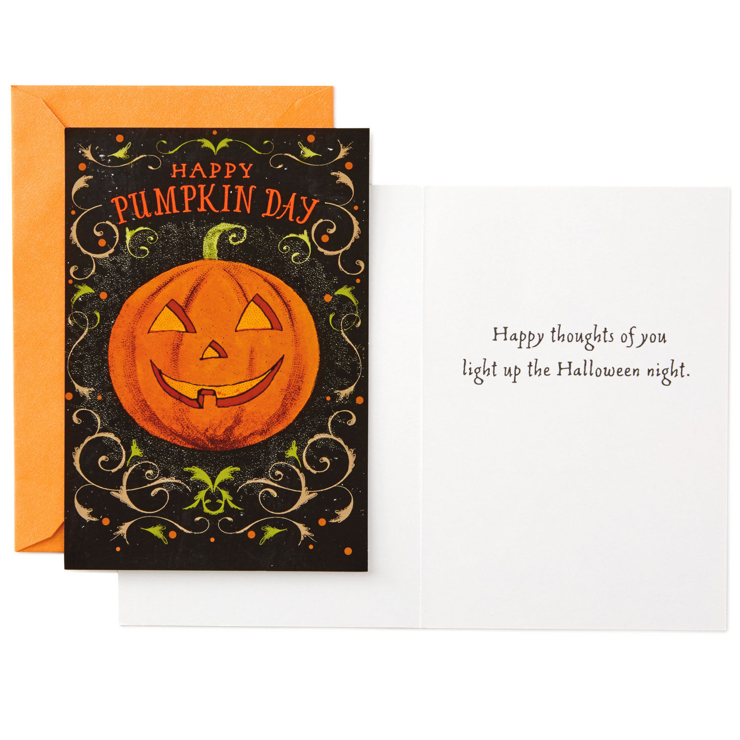 Pumpkin and Witch Halloween Card Assortment Card Front with Sentiment image number 4