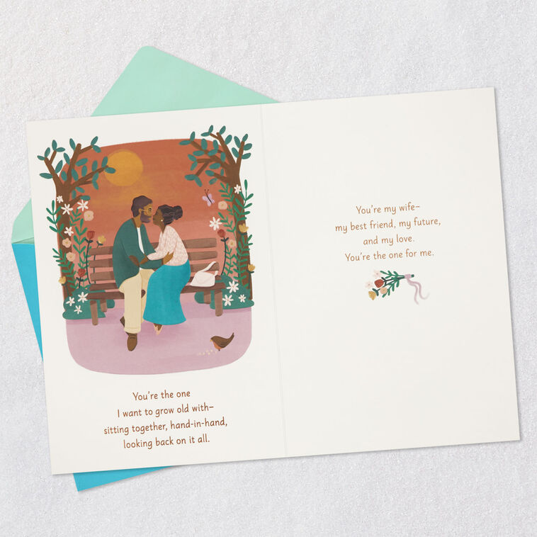 Couple in Park Anniversary Card for Wife From Husband  image number 6