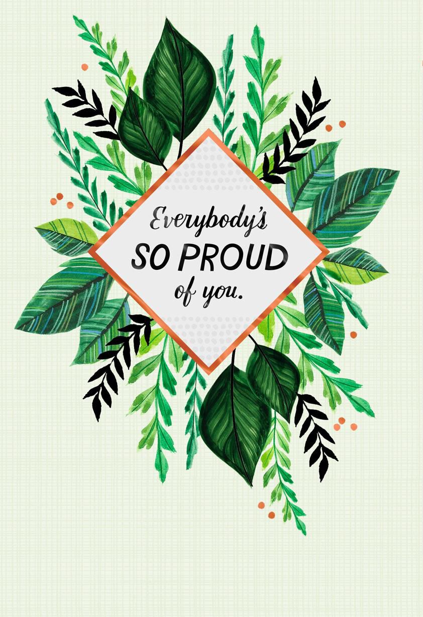 Bouquet of Greenery Congratulations Card