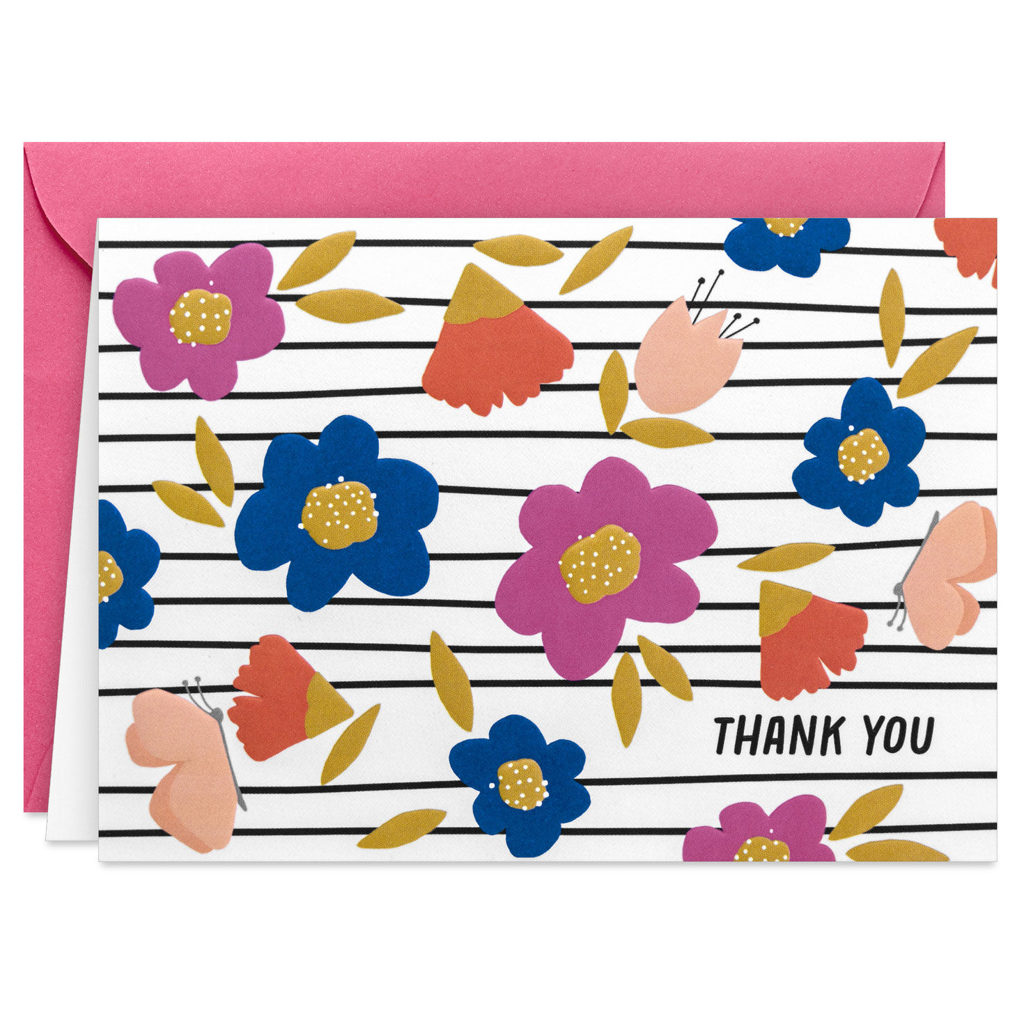Bold Florals Blank Thank You Note Cards Pack  image number 2