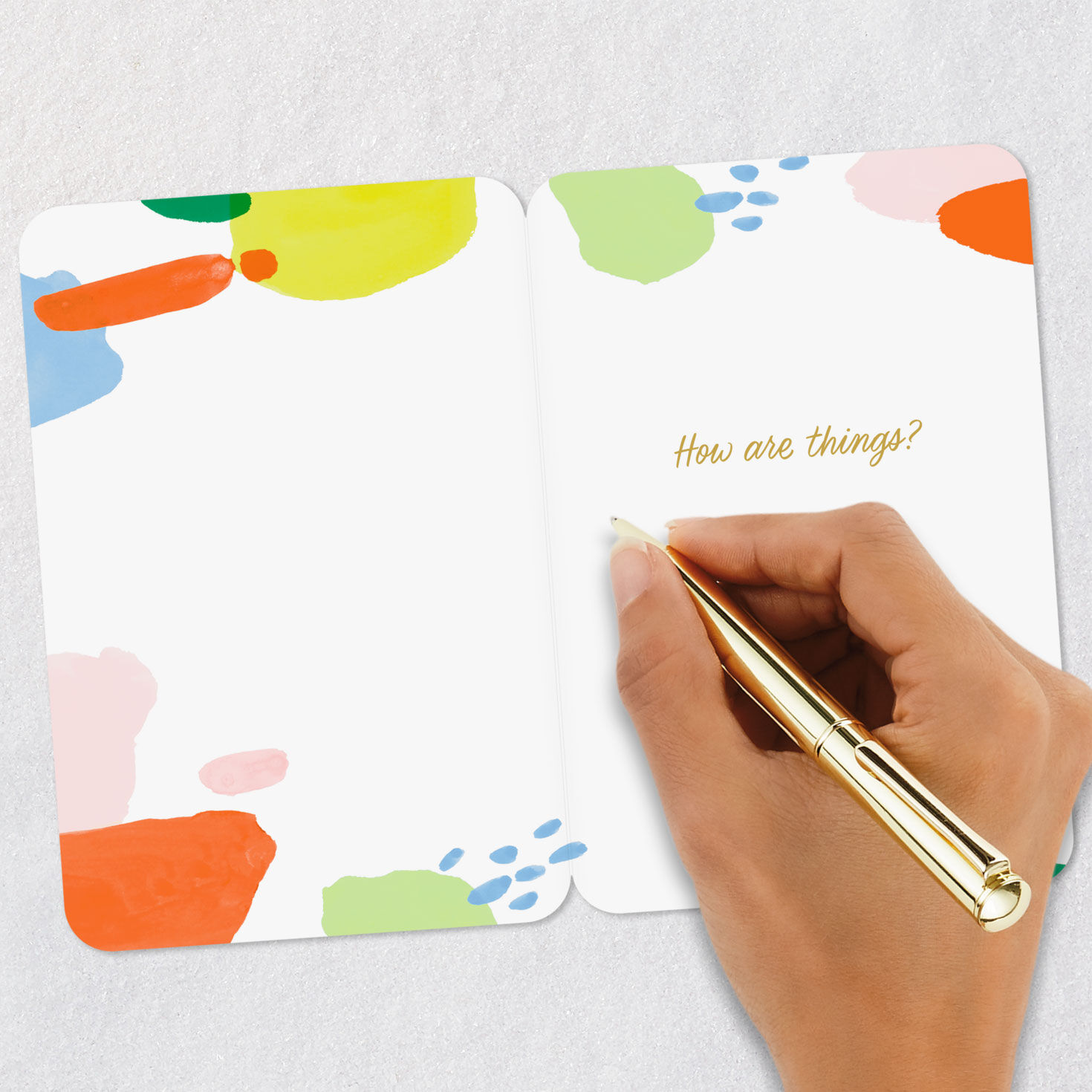 Colorful Abstract Thinking of You Card Signing card image number 6