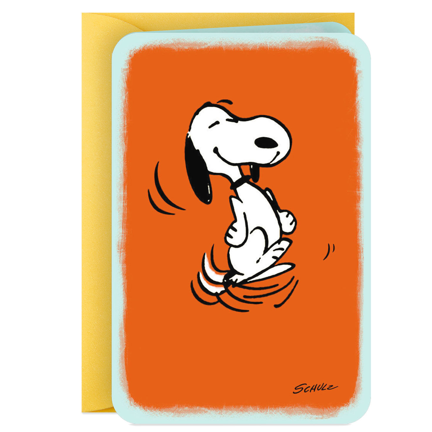Classic Charlie Brown Snoopy Happy Dancing Blank Card Hallmark New Keep In Touch 