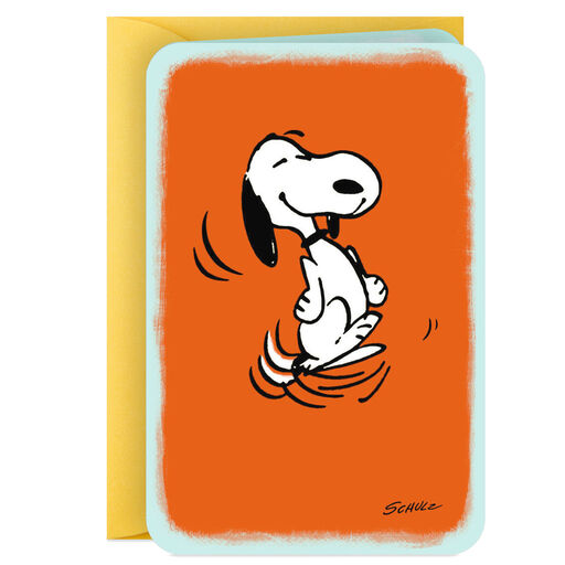 3.25" Mini Peanuts® Snoopy Happy Dance Blank Card, 
