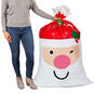 56" Smiling Santa Giant Plastic Christmas Gift Bag With Tag and Tie, , large image number 7