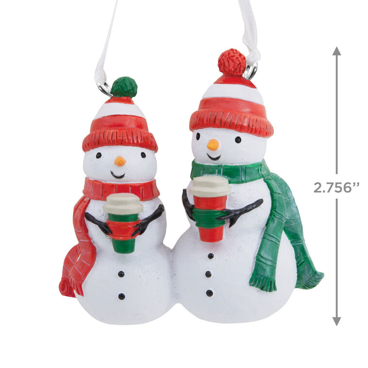Coffee With Snowman Friends Christmas Ornament Measurement image number 3