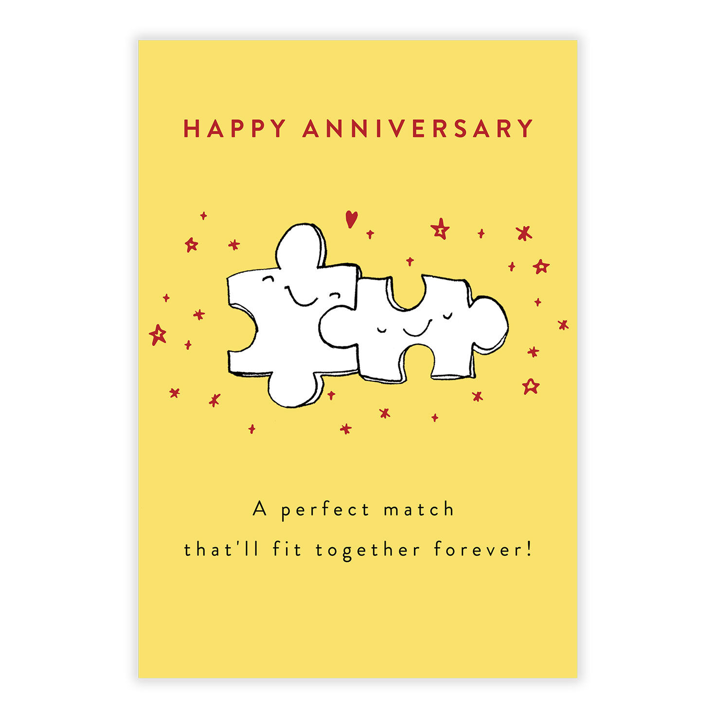 Puzzle Pieces Personalized Anniversary Card front image number 2