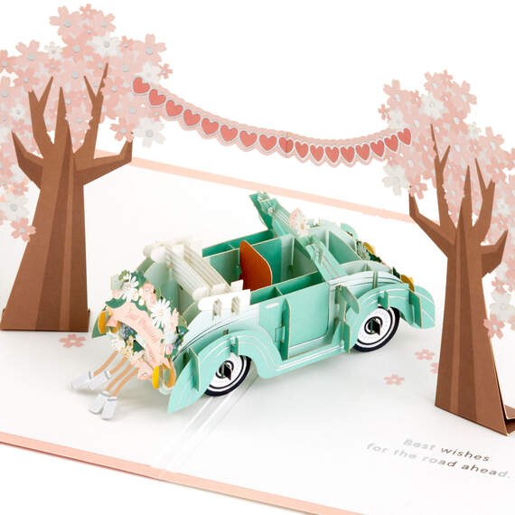 Best Wishes for the Road Ahead 3D Pop-Up Wedding Card