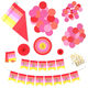 Color Pop Party Decor Kit, Warm Ombré Stripe