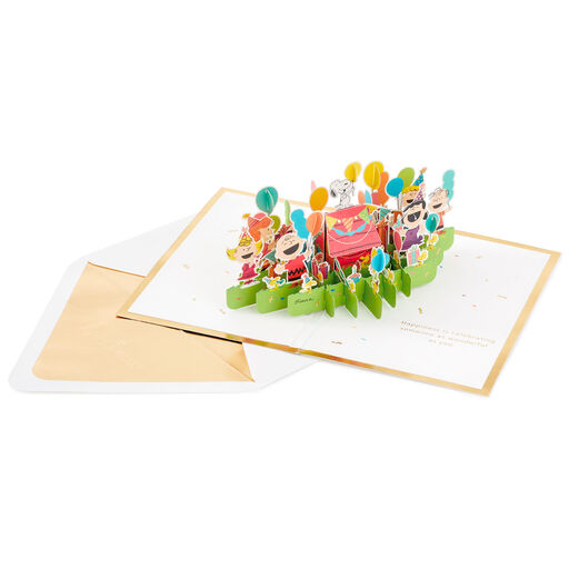 Peanuts® Gang Celebrating You 3D Pop-Up Birthday Card, 