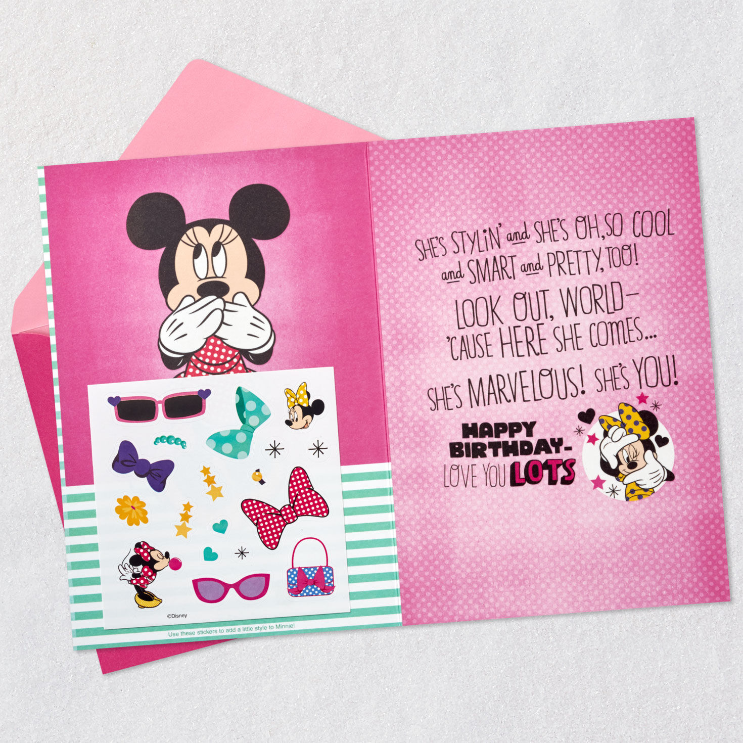 Disney Minnie Mouse Birthday Card for Granddaughter With Stickers for only USD 4.59 | Hallmark