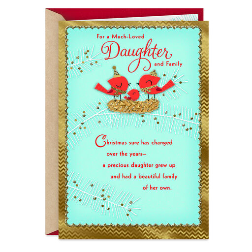 Blessings and Gratitude Religious Christmas Card for Daughter and Family, 