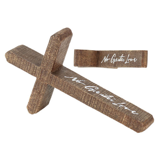 No Greater Love Slanted Tabletop Cross, 