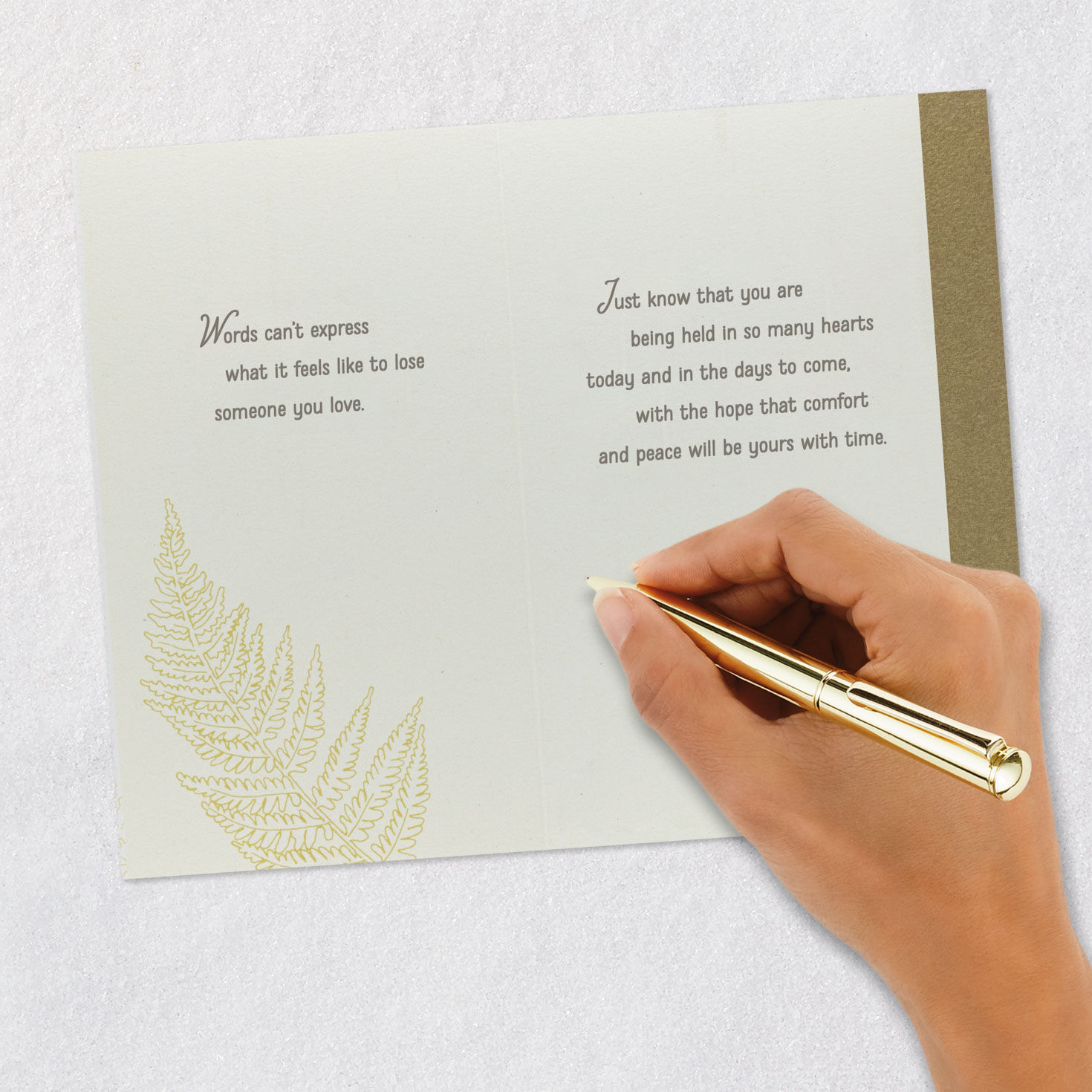 Wildflowers I'm So Sorry Sympathy Card Signing card image number 7