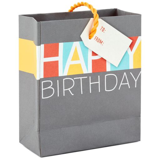 Happy Birthday Gift Card Holder Mini Bag, 4.5", 