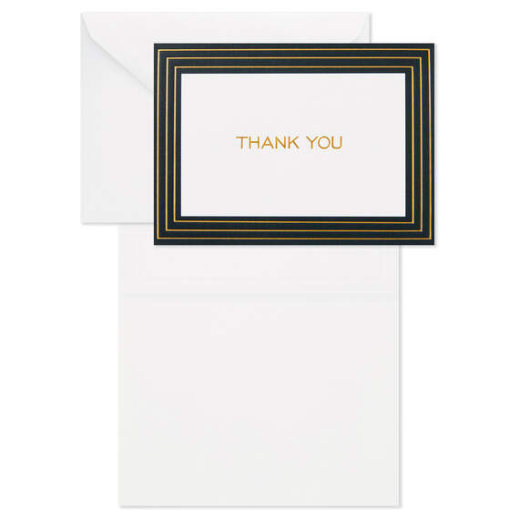 Black and Gold Bulk Blank Thank-You Notes, Pack of 50, , large image number 3