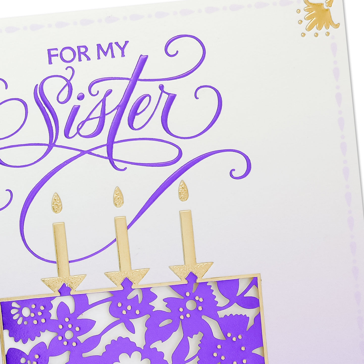 Floral Cake Sister Birthday Card Card Front Detail image number 5