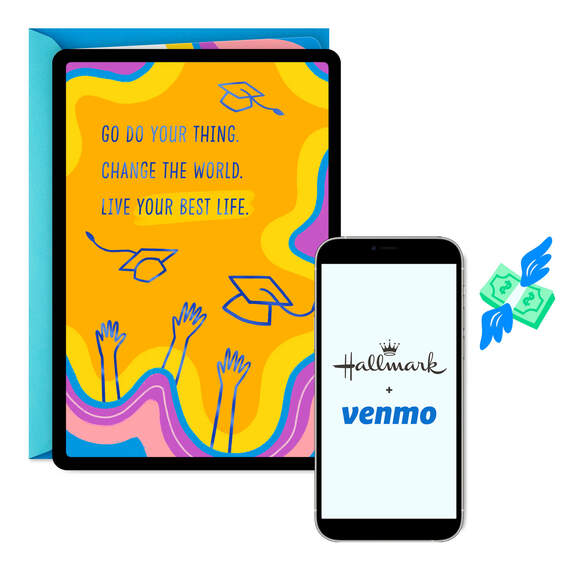 Go Do Your Thing Venmo Graduation Card, , large image number 1