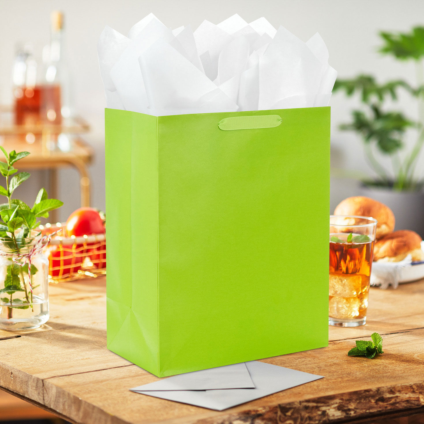 13" Solid Lime Green Large Gift Bag for only USD 4.49 | Hallmark
