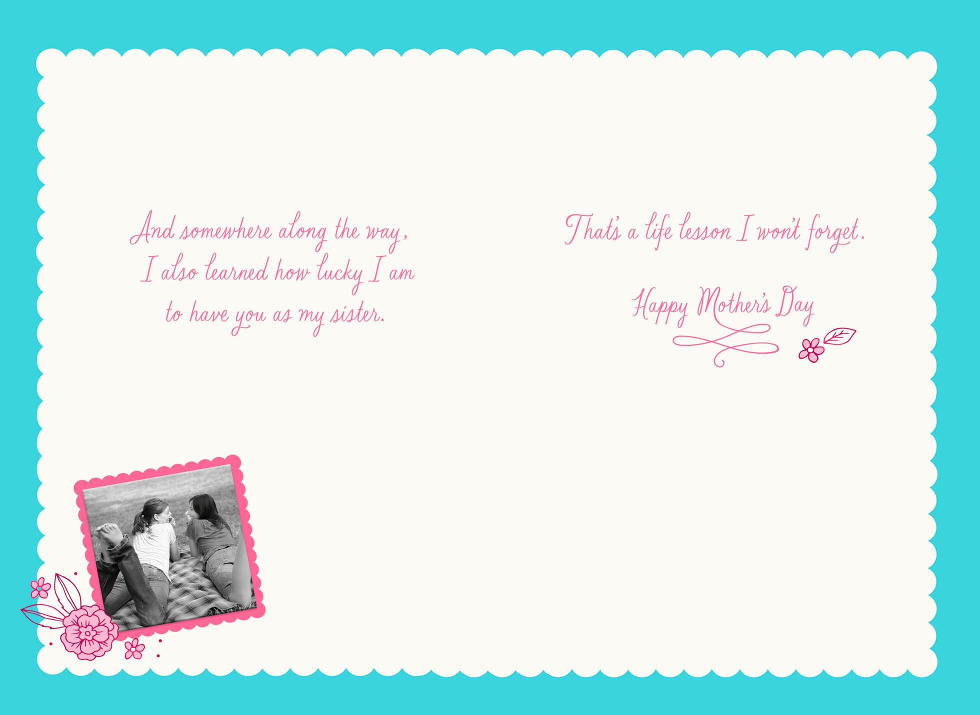 Lucky You Are My Sister Mother's Day Card