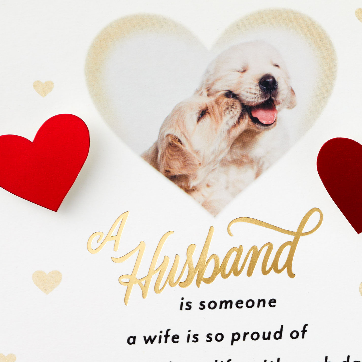 Cute Dogs in Heart Valentine's Day Card for Husband Cover Detail image number 4
