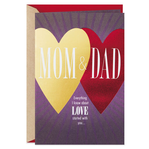 You Two Are My Heart Valentine's Day Card for Mom and Dad, 