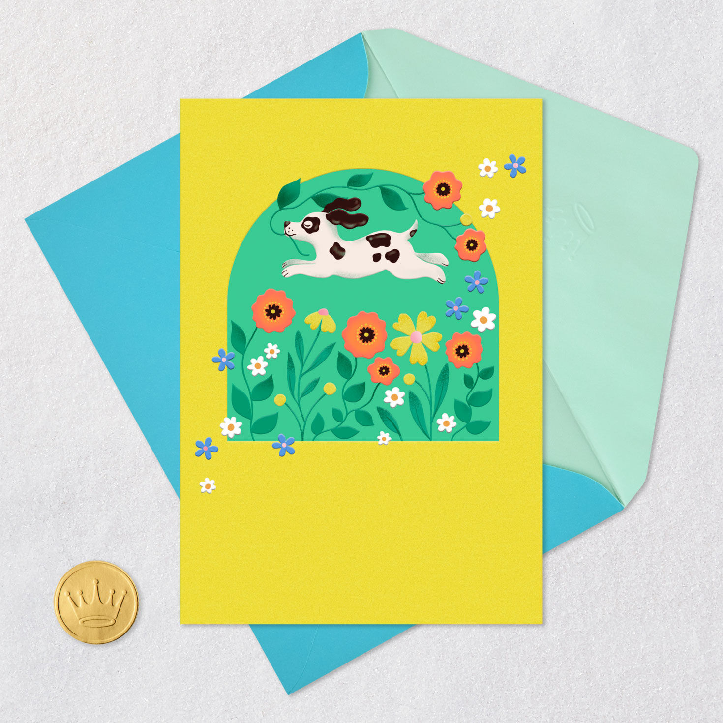 Puppy Dog in Field of Flowers Blank Card for only USD 3.99 | Hallmark