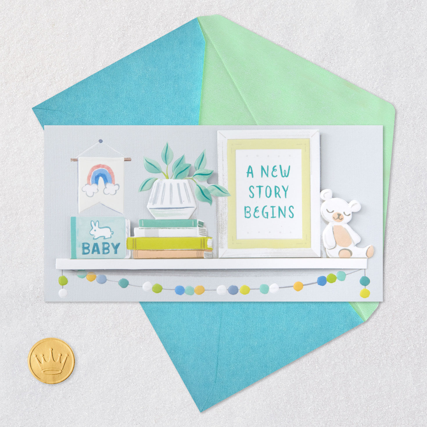 A New Story Begins New Baby Card, , large image number 5