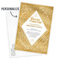 Gold White Diamond Personalized Wedding Invitation Card Front indicating personalization image number 2