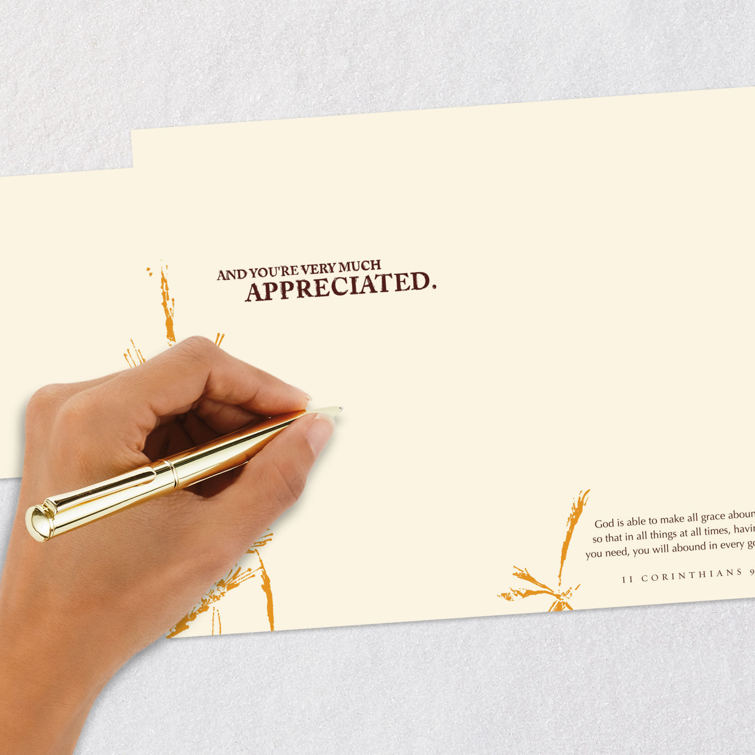 Wheat Religious Clergy Appreciation Card signing card image number 8