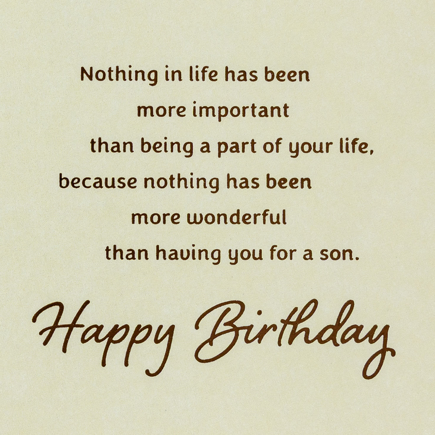 Fern Fronds Birthday Card for Son from Parents Sentiment image number 3