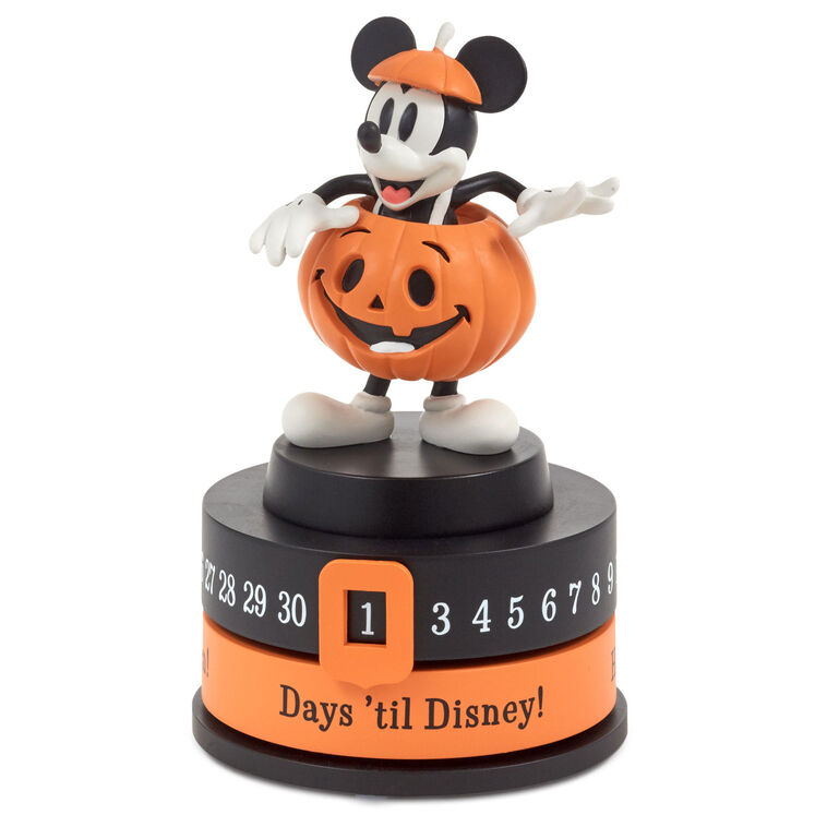 Disney Jack-o'-Lantern Mickey Mouse Halloween Countdown Calendar Statue, 7"
