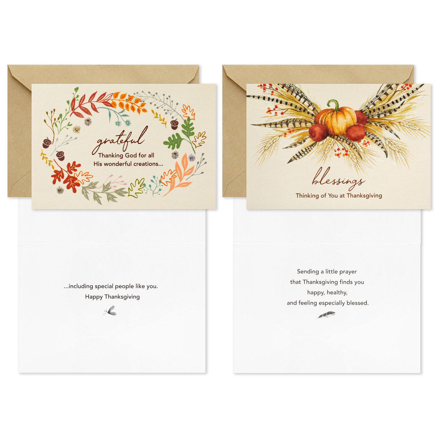Religious Botanical Thanksgiving Cards Assortment Card Front with Sentiment image number 5