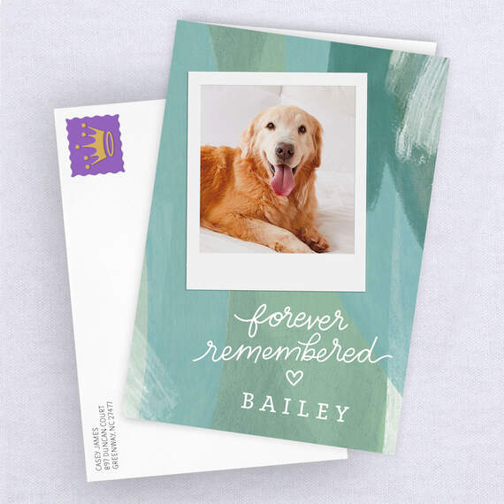 Personalized Forever Remembered Sympathy Photo Card, , large image number 4